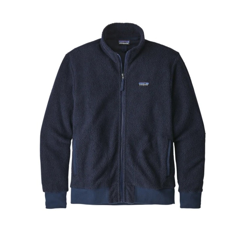 Patagonia Woolyester Fleece Jacket (Full Zip Mock Neck) Navy Blue XL